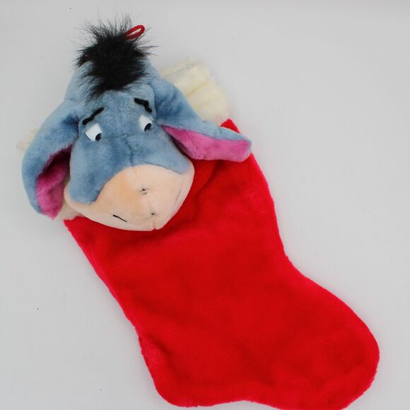 Other - VINTAGE DISNEY PLUSH EYORE CHRISTMAS STOCKING WINNIE THE POOH 3D